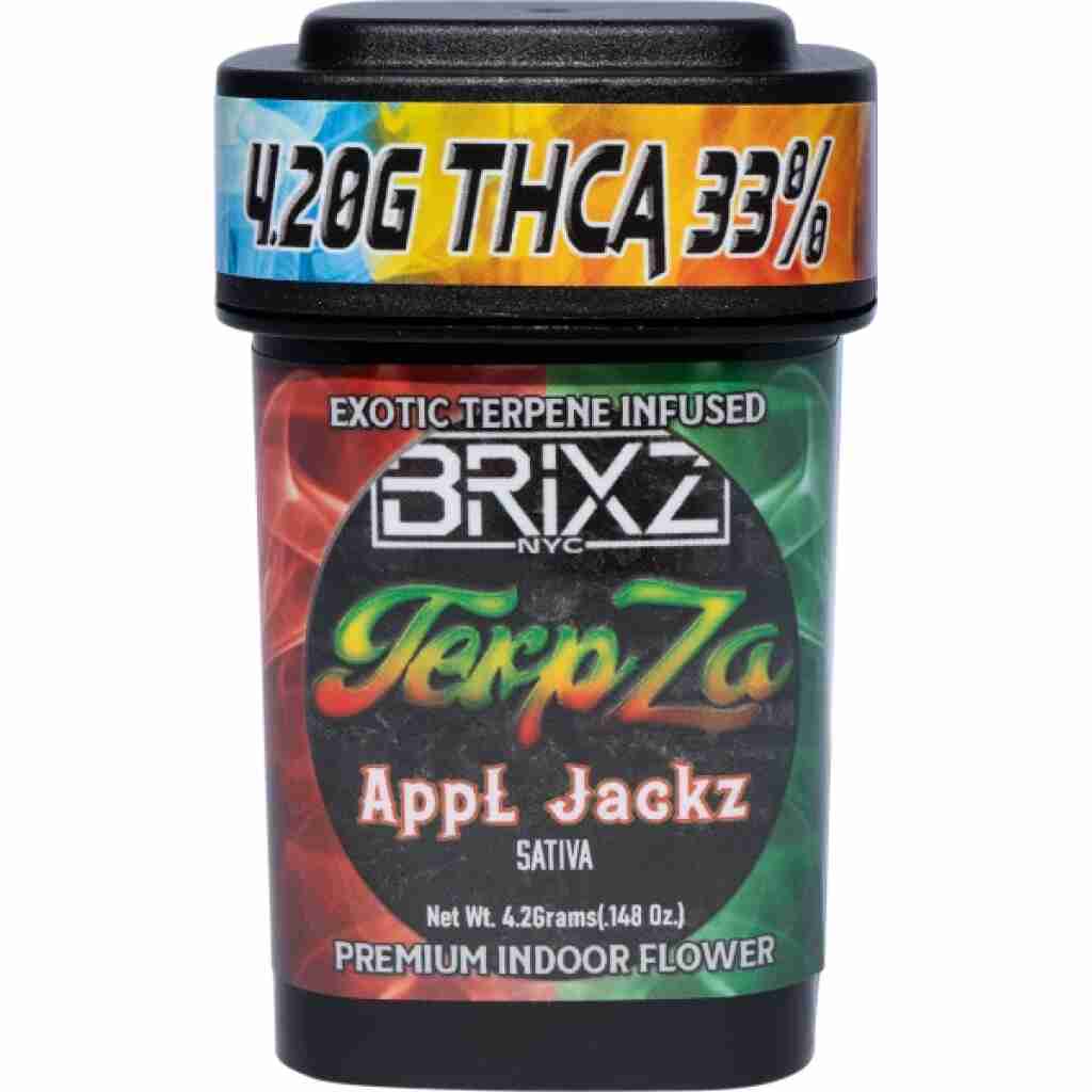 BRIXZ NYC TerpZa Exotic Terpene Infused THCa Premium Indoor Flower 4.20g Appl jackz.