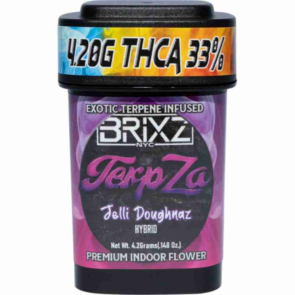 BRIXZ NYC TerpZa Exotic Terpene Infused THCa Premium Indoor Flower 4.20g Jelli doughnaz.