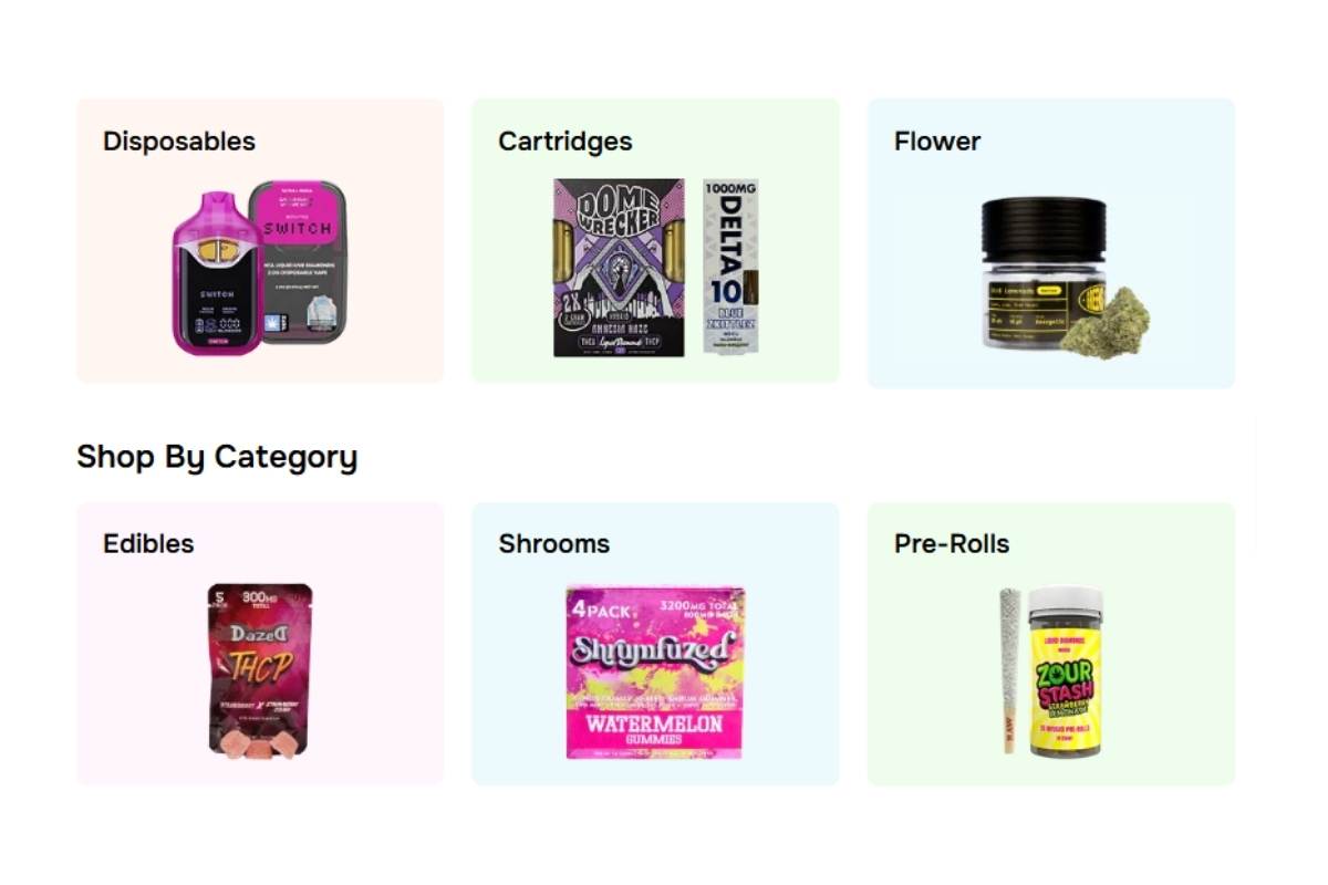 Different types of cannabis products for sale online