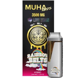 Muha Meds THCP Live Resin Disposable 3.5 Grams - Rainbow Belts