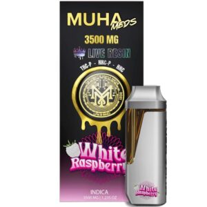 Muha Meds THCP Live Resin Disposable 3.5g - White Raspberry