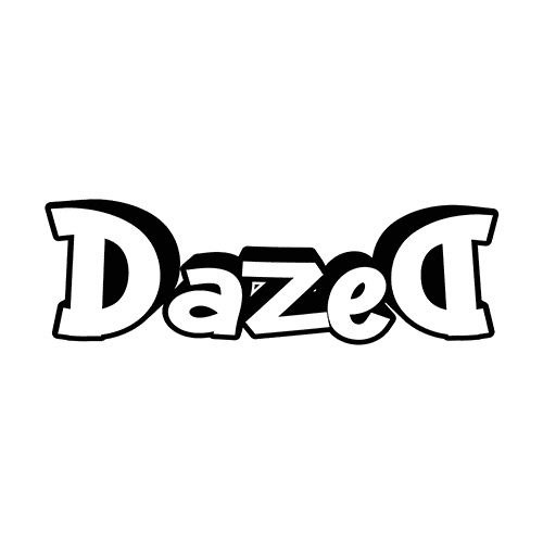 Dazed logo on a black background.