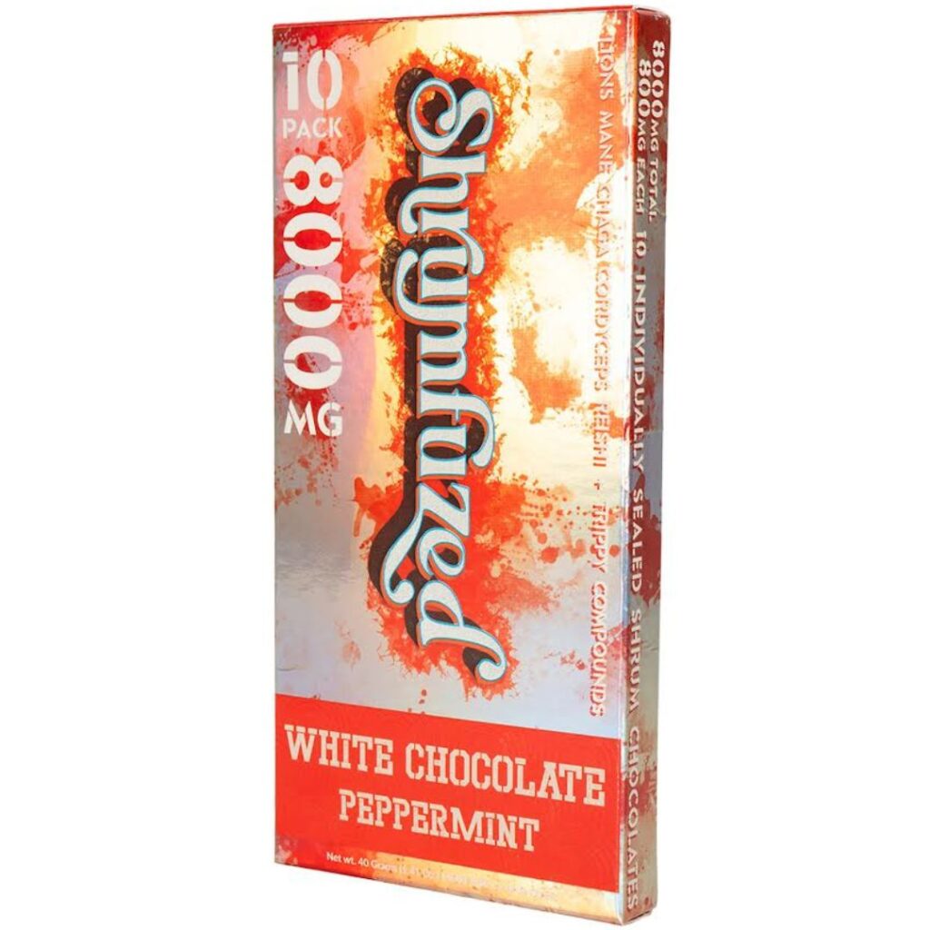 Shrumfuzed Nootropic Mushroom Chocolate 10 piece - White Chocolate Peppermint