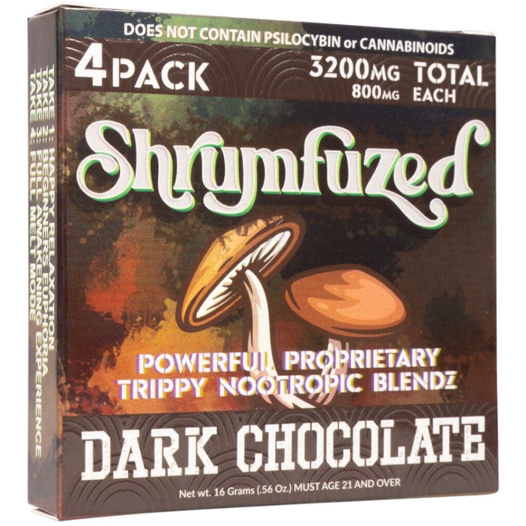 Shrumfuzed Nootropic Mushroom Gummies - Dark Chocolate 4 Pack