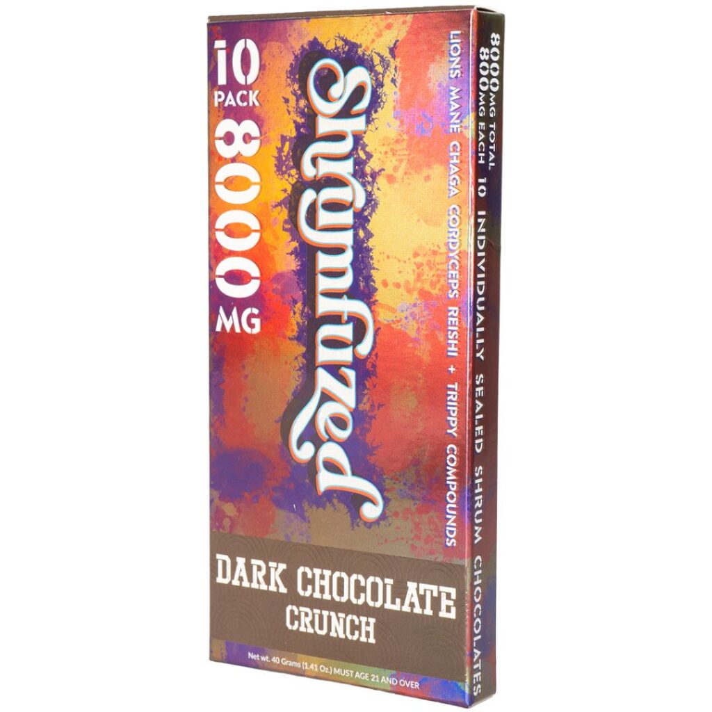 Shrumfuzed Nootropic Mushroom Gummies Dark Chocolate Crunch 10 piece