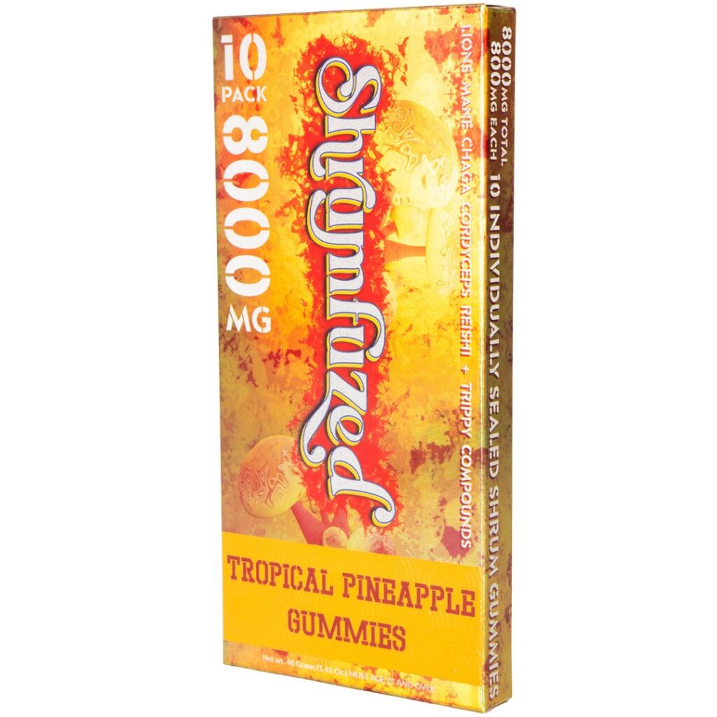 Shrumfuzed Nootropic Mushroom Gummies Tropical Pineapple 10 Pack