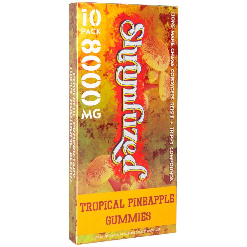 Shrumfuzed Nootropic Mushroom Gummies Tropical Pineapple 10 piece