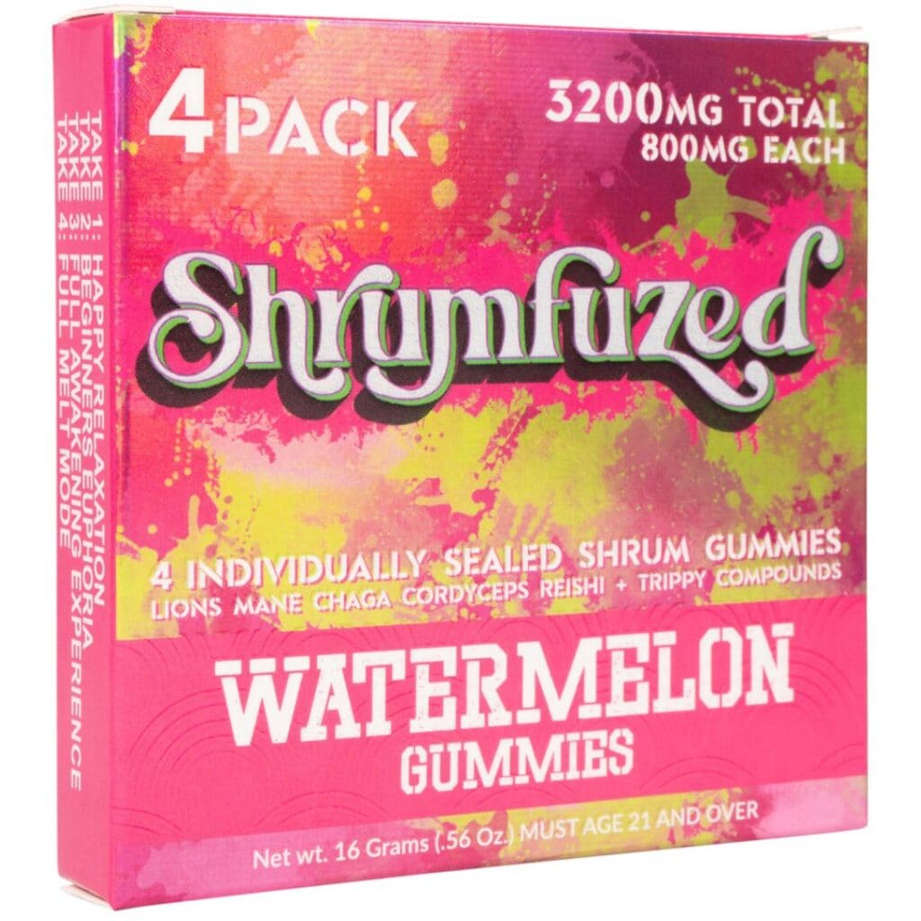 Shrumfuzed Nootropic Mushroom Gummies - Watermelon 4 Pack