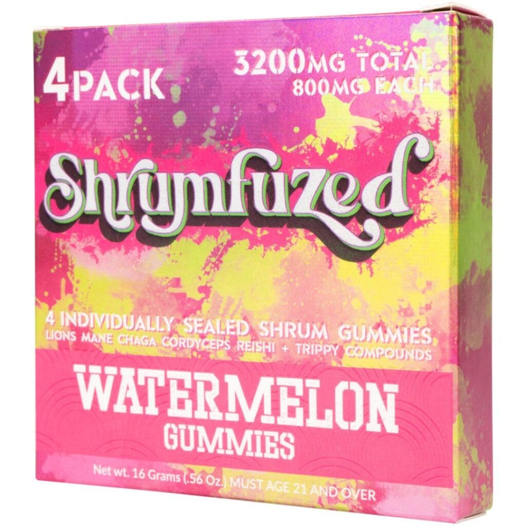 Shrumfuzed Nootropic Mushroom Gummies Watermelon 4 piece