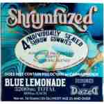 Shrumfuzed Nootropic Trippy Psychedelic Mushroom Gummies 4 Piece Blue Lemonade Flavor.