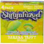 Shrumfuzed Nootropic Trippy Psychedelic Mushroom Gummies 4 Piece banana taffy.