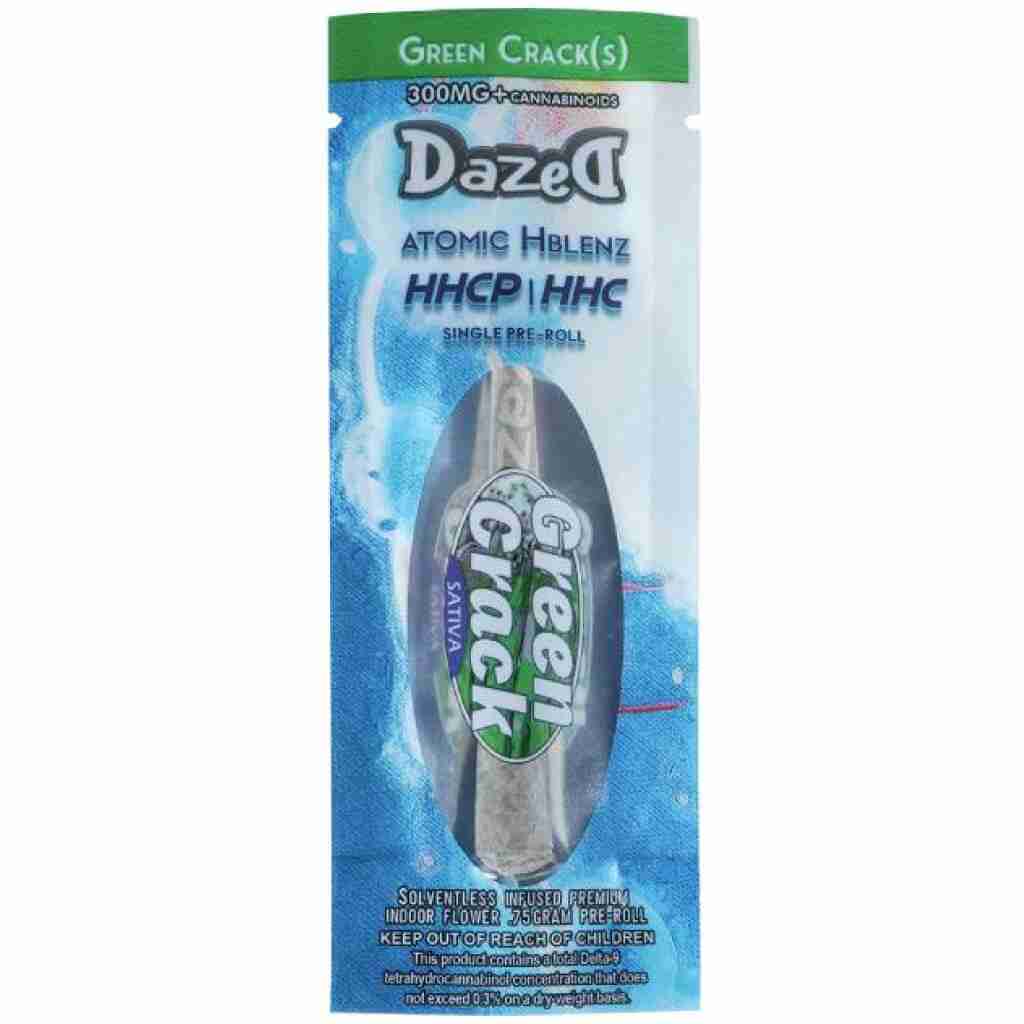 Dazed8 Atomic H Blenz Shatterwalkerz Single Pre-Roll 0.75g Green Crack
