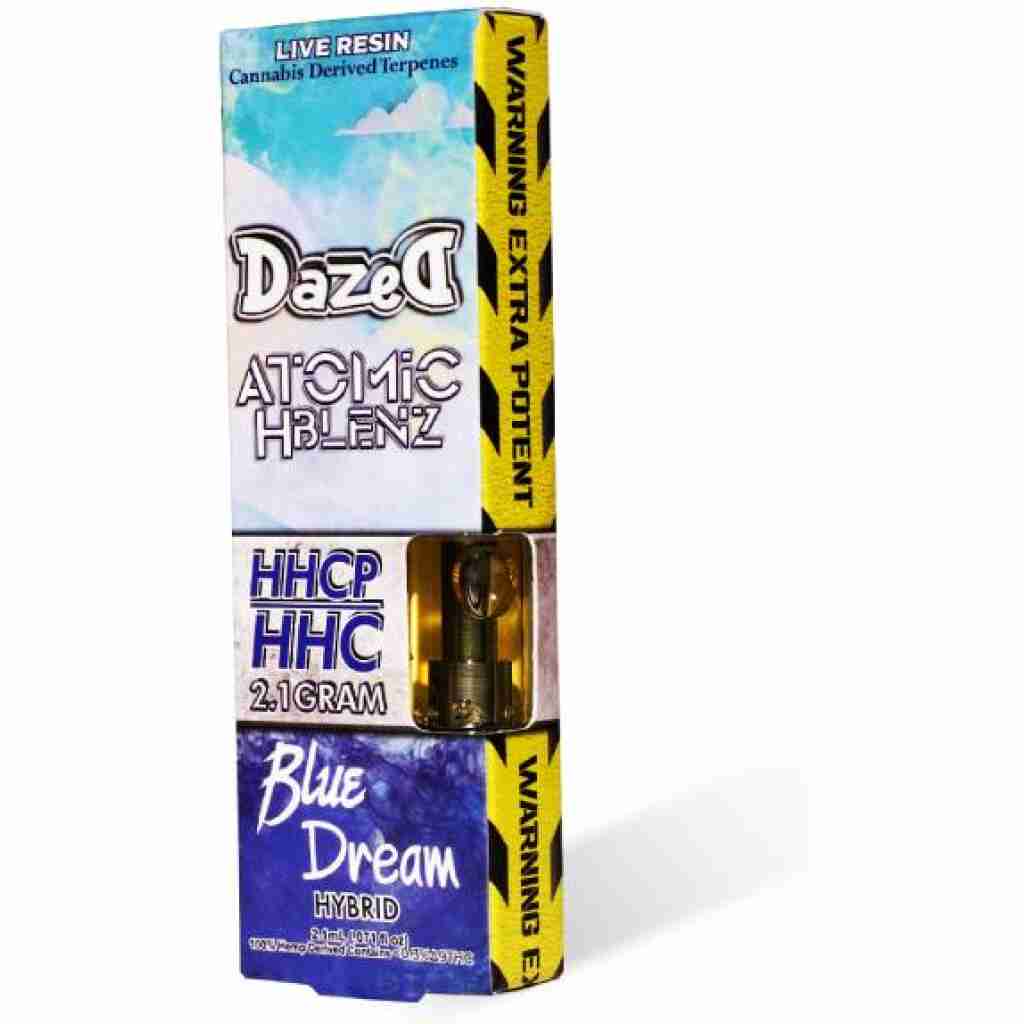 Dazed Atomic H Blenz HHC Vape Cartridge 2.1g Blue Dream