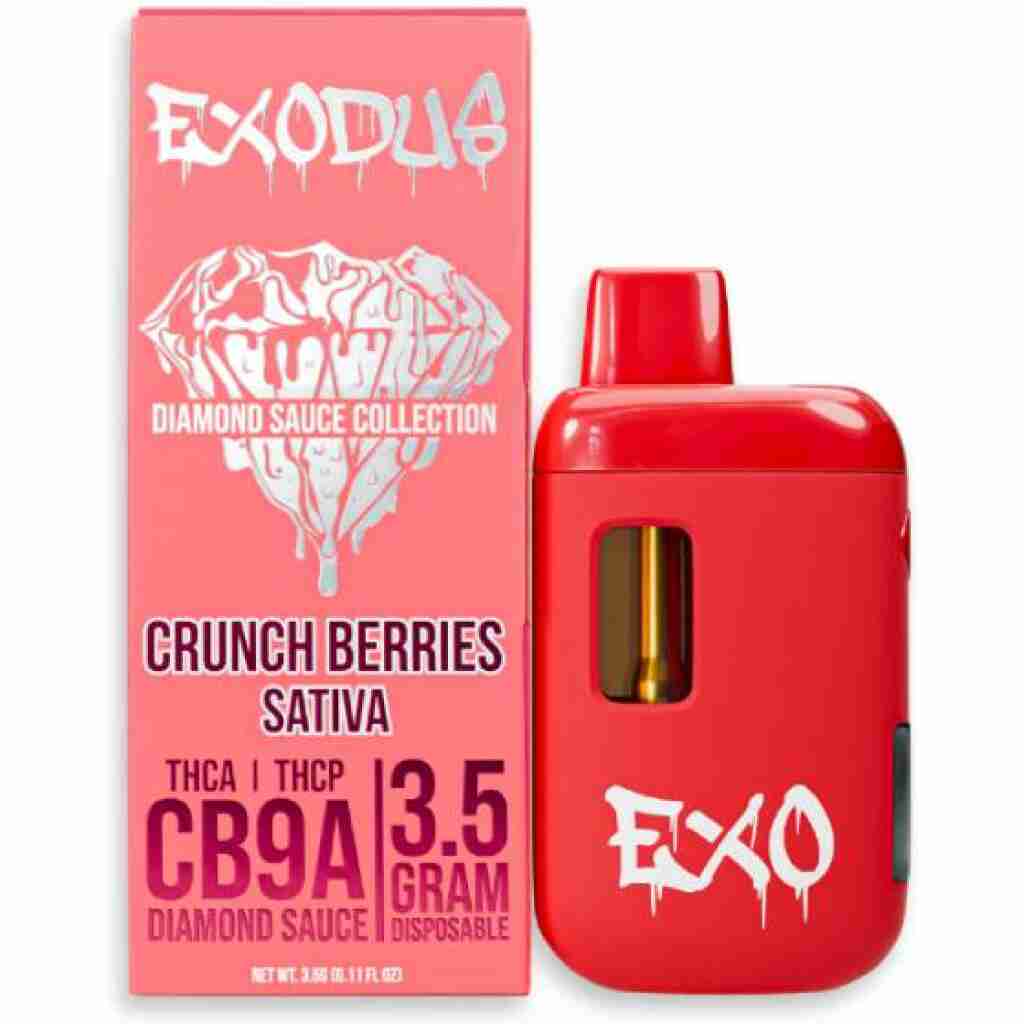 Exodus Giga Bud CB9A + THCa Disposable 3.5g Crunch Berries
