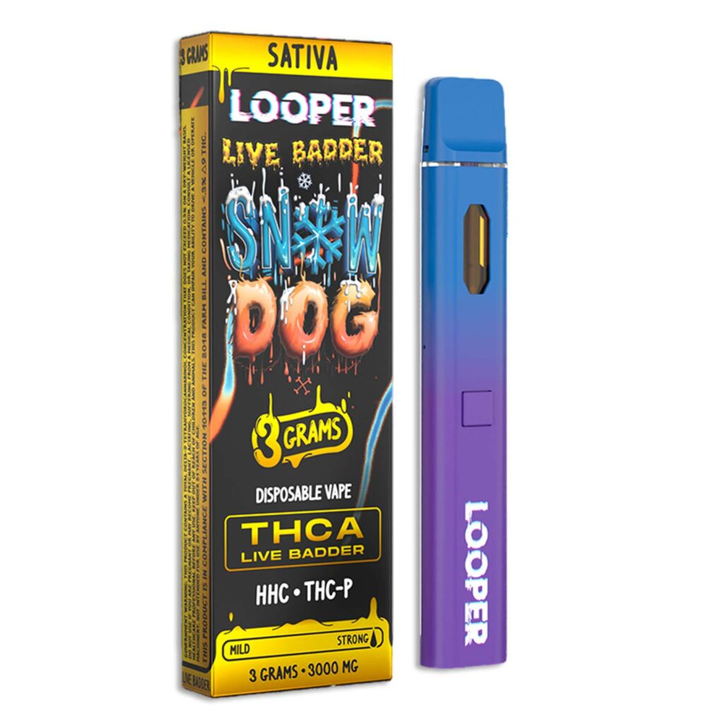 looper limited edition live badder disposable 3g snow dog