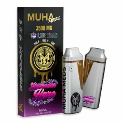 muha meds live resin disposable 3.5g lavender haze