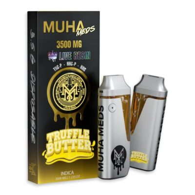 muha meds live resin disposable 3.5g truffle butter