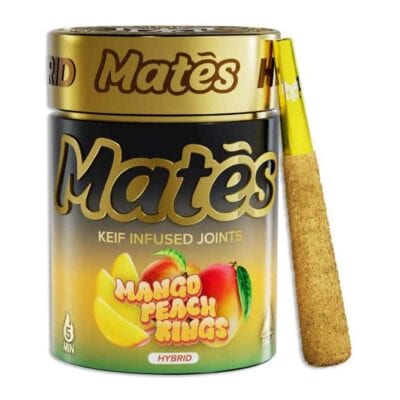 muha meds mates thca prerolls 5pc mango peach rings