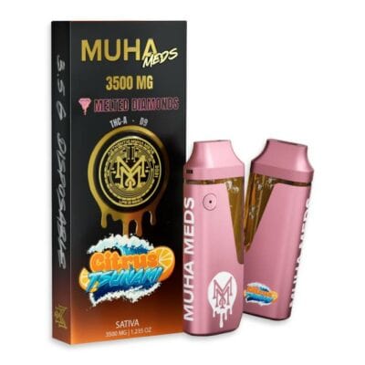 muha meds melted diamonds disposable 3.5g citrus tsunami
