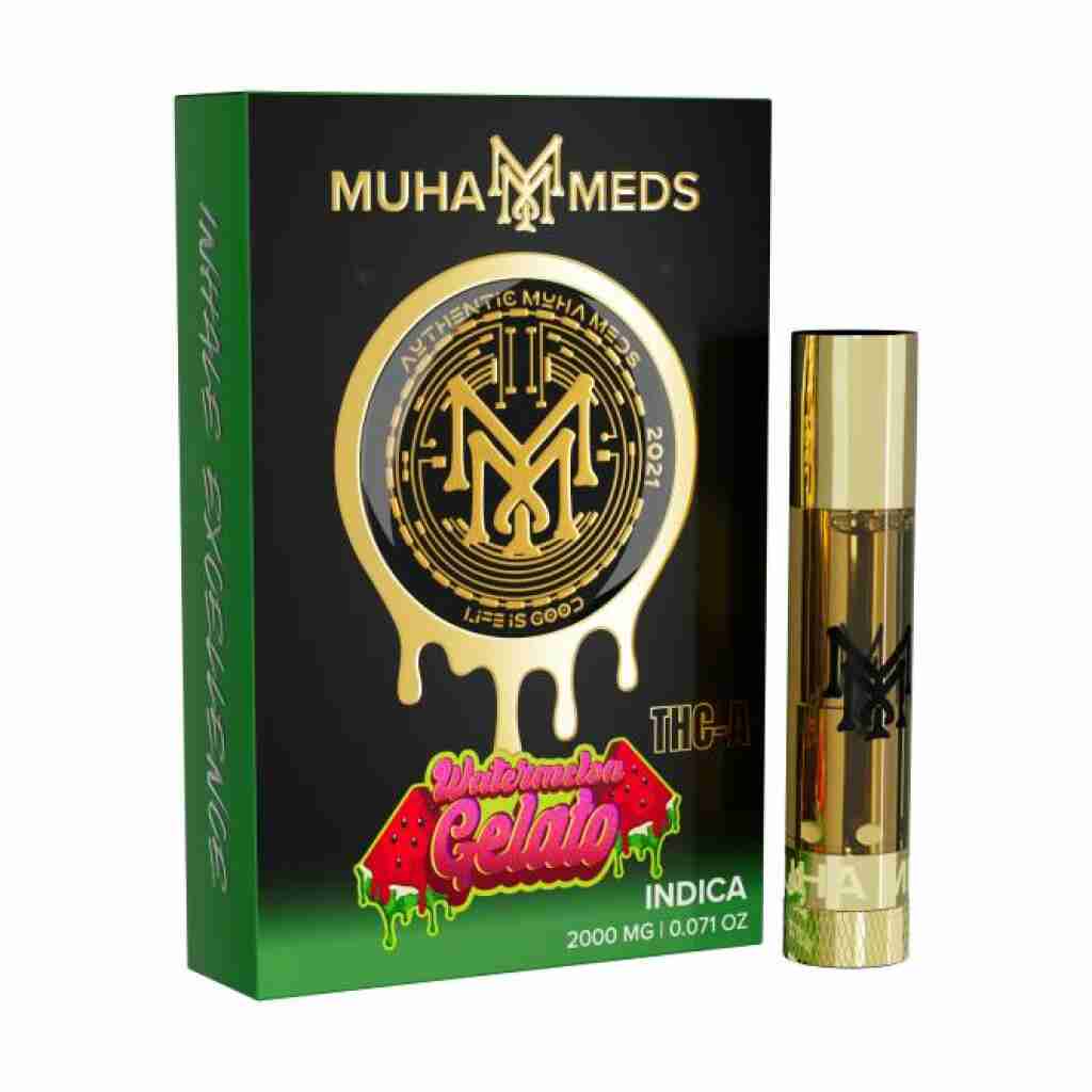 Muha Meds THCa Cartridge 2g Watermelon Gelato