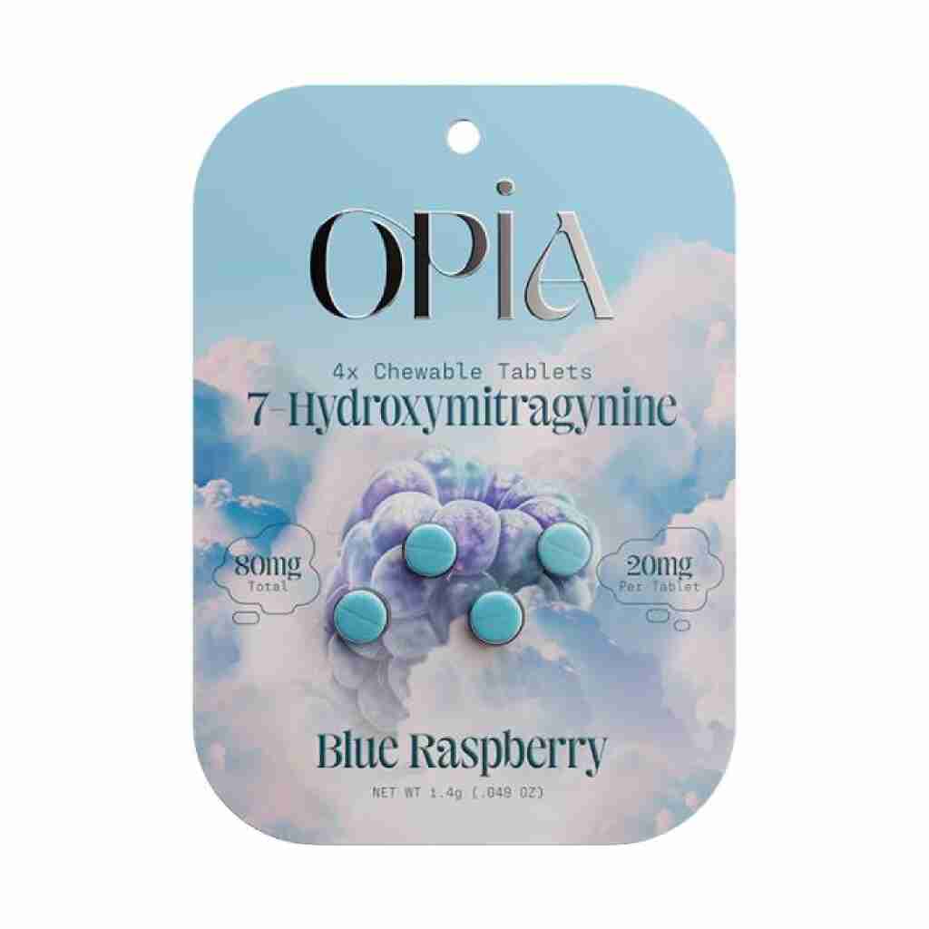 OPiA 7OH 7-Hydroxymitraginine Chewable Tablets 20mg 4pc Blue Raspberry
