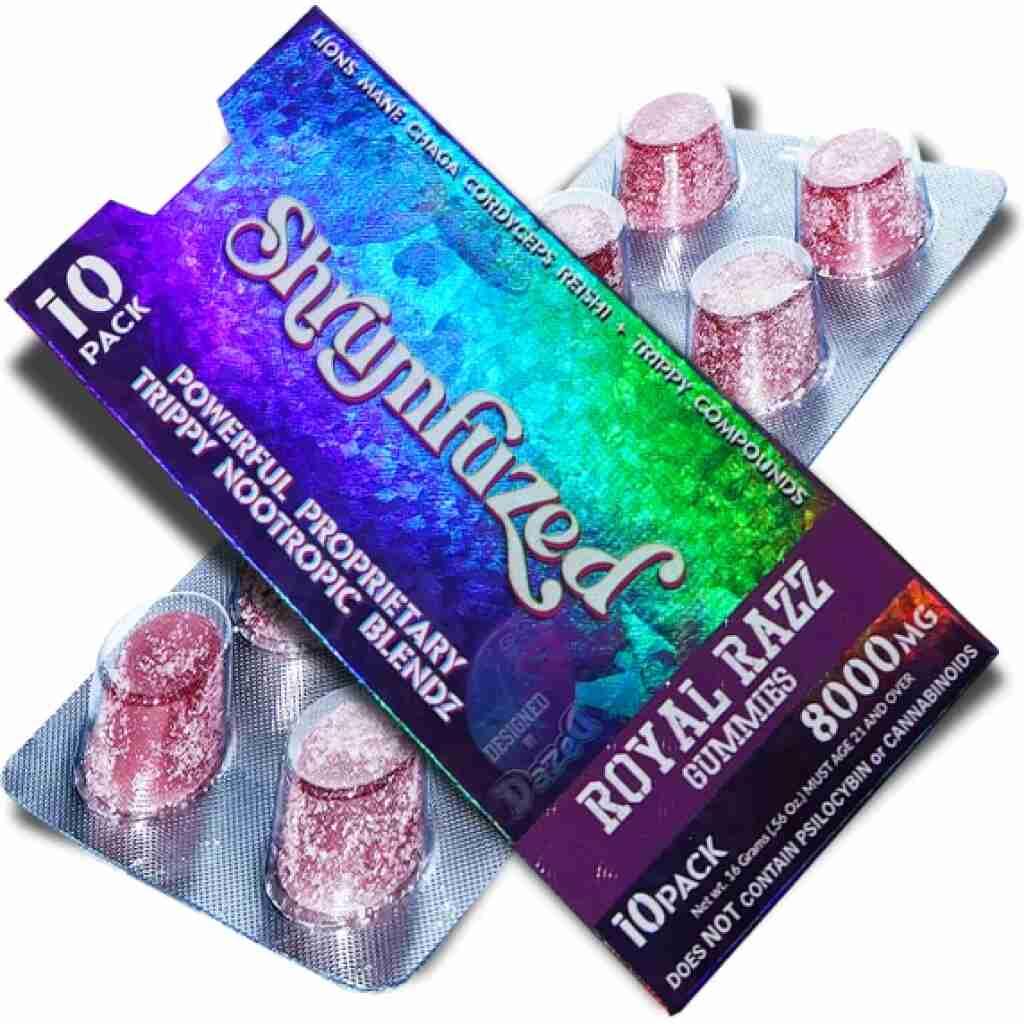 Shrumfuzed nootropics mushroom gummies 10pk royal razz.