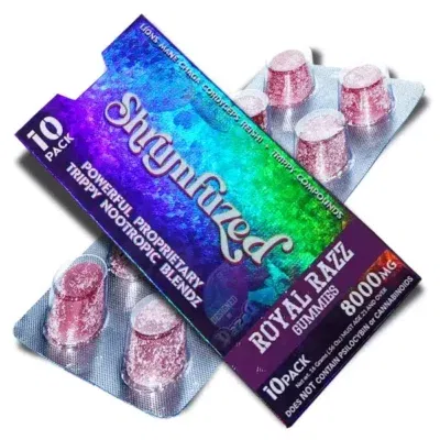 Shrumfuzed nootropics mushroom gummies 10pk royal razz.