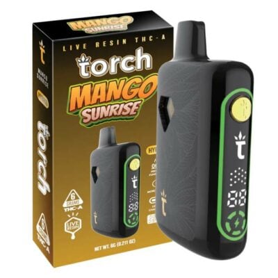 torch pulse live resin thca disposable 6g mango sunrise
