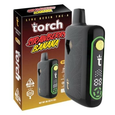 torch pulse live resin thca disposable 6g strawberry banana
