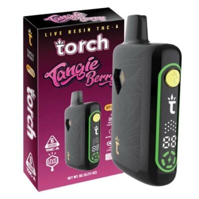 torch pulse live resin thca disposable 6g tangie berry
