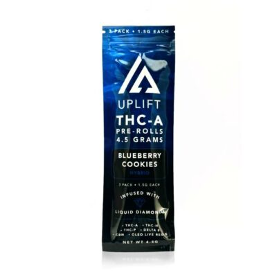 uplift thca prerolls 3pc blueberry cookies