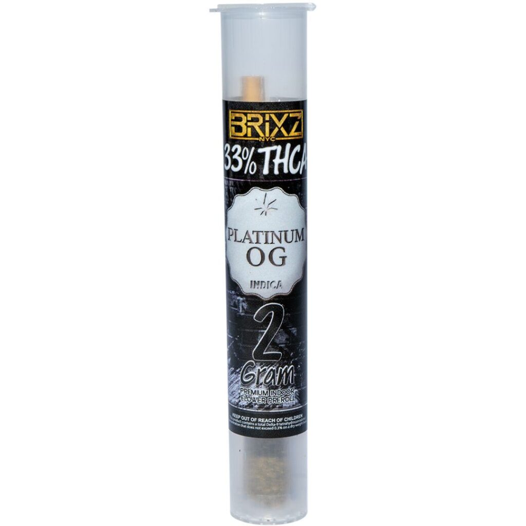 BRIXZ NYC THCA Pre-Roll 2g Platinum OG (Indica)