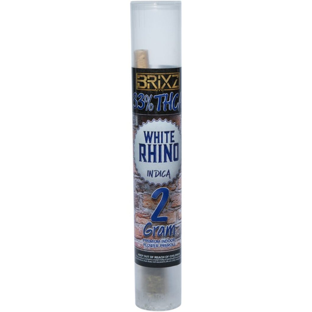 BRIXZ NYC THCA Pre-Roll 2g White Rhino (Indica)