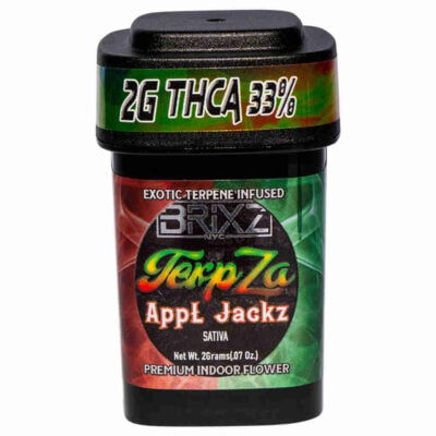 BRIXZ NYC TerpZa 33% THCa Flower – Exotic Flavor Enhanced Indoor Flower 2g - Apple Jackz