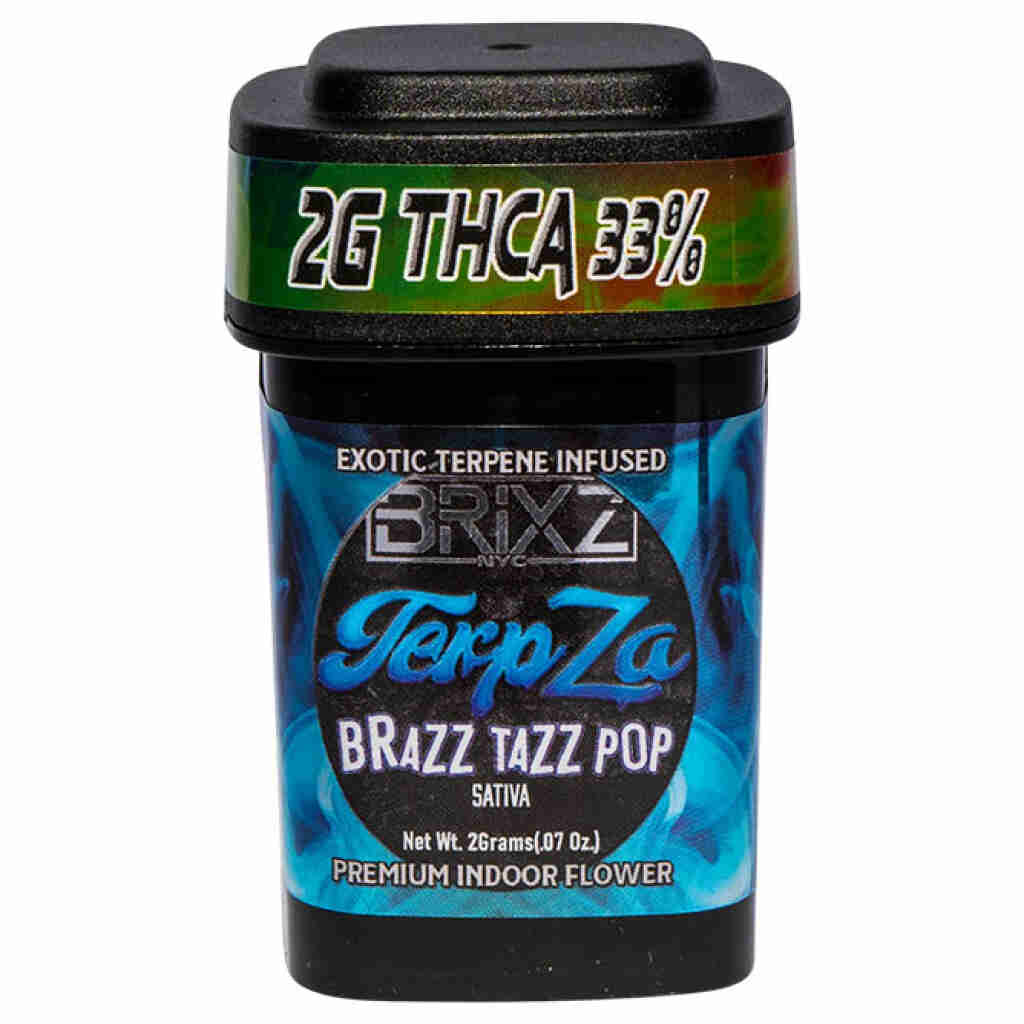 BRIXZ TerpZa 33% THCa Flavor Enhanced Flower 2g Brazz Tazz Pop