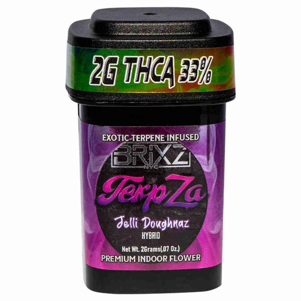 BRIXZ TerpZa 33% THCa Flavor Enhanced Flower 2g Jelli Doughnaz