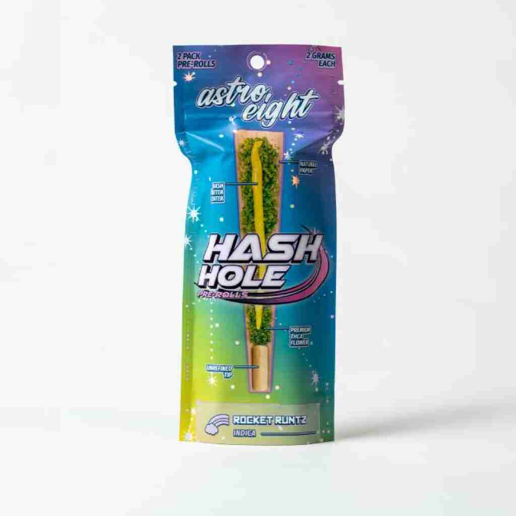 Astro Eight Hash Hole Pre-Rolls 4g 2pc Rocket Runtz
