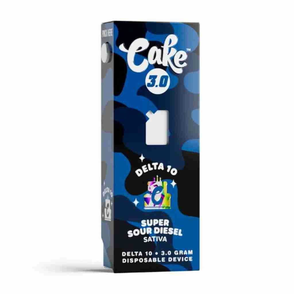 cake delta 10 disposable 3g super sour diesel