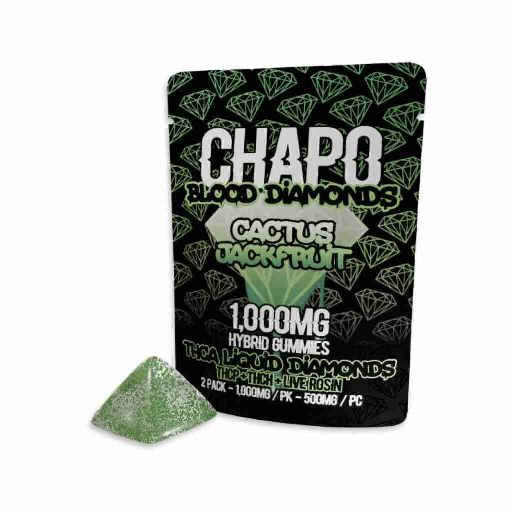 chapo blood diamonds gummies 1000mg 2pc cactus jackfruit
