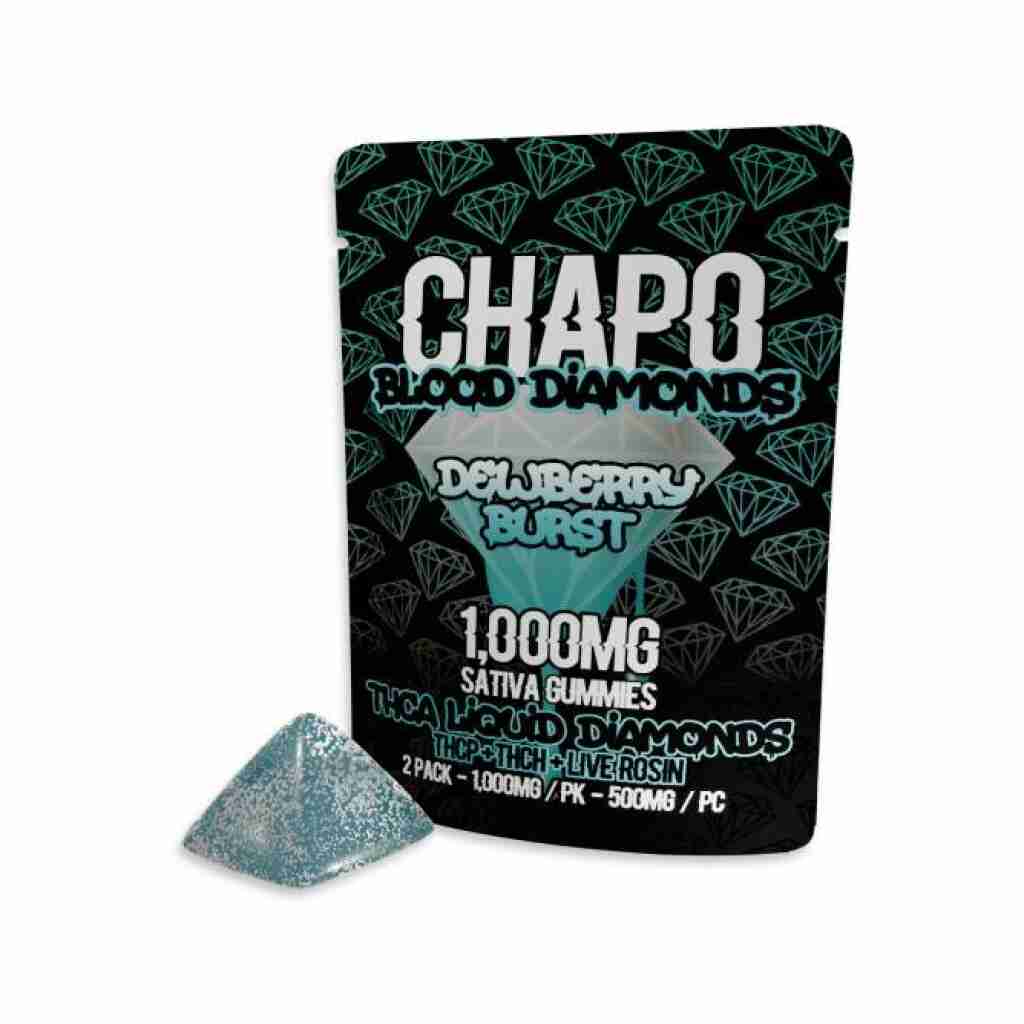 chapo blood diamonds gummies 1000mg 2pc dewberry burst