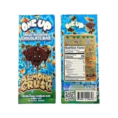 one up magic mushroom chocolate bars 12000mg 12pc almond crunch