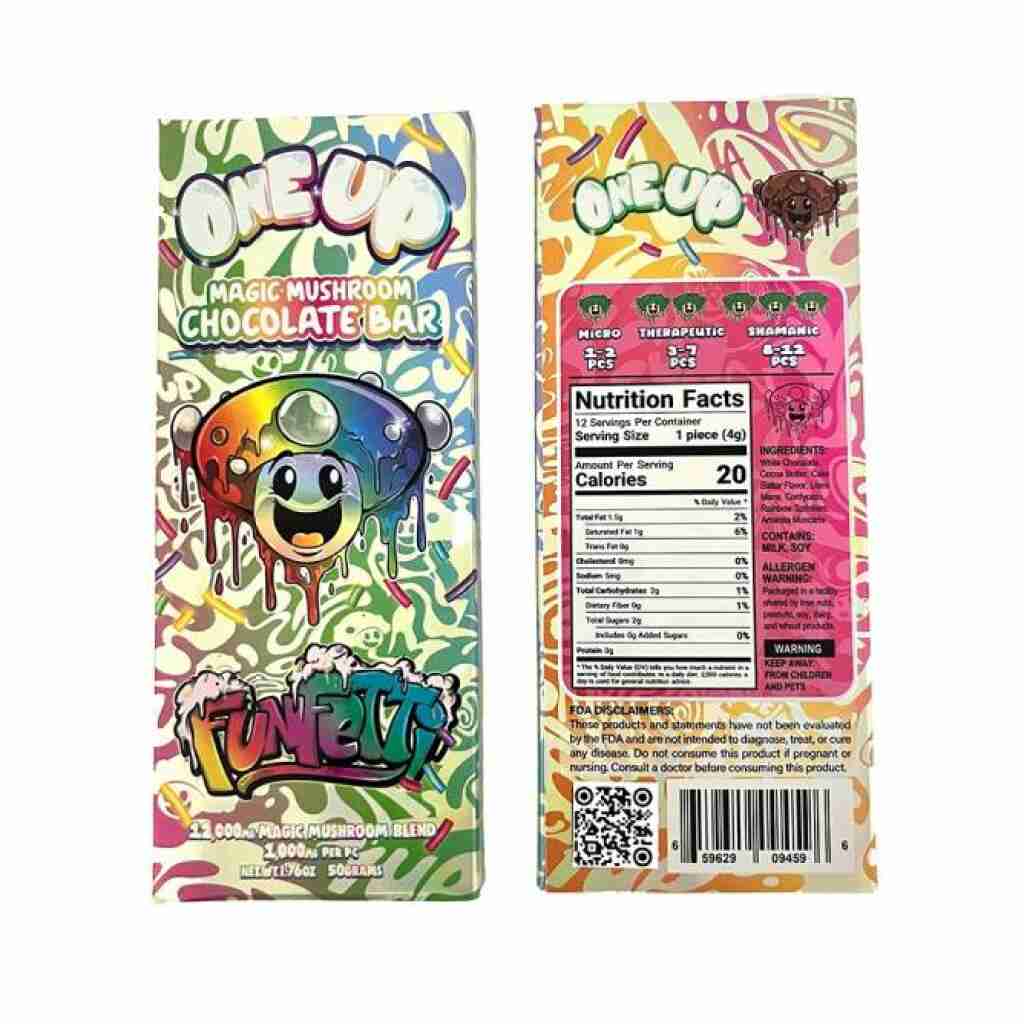 one up magic mushroom chocolate bars 12000mg 12pc funfetti