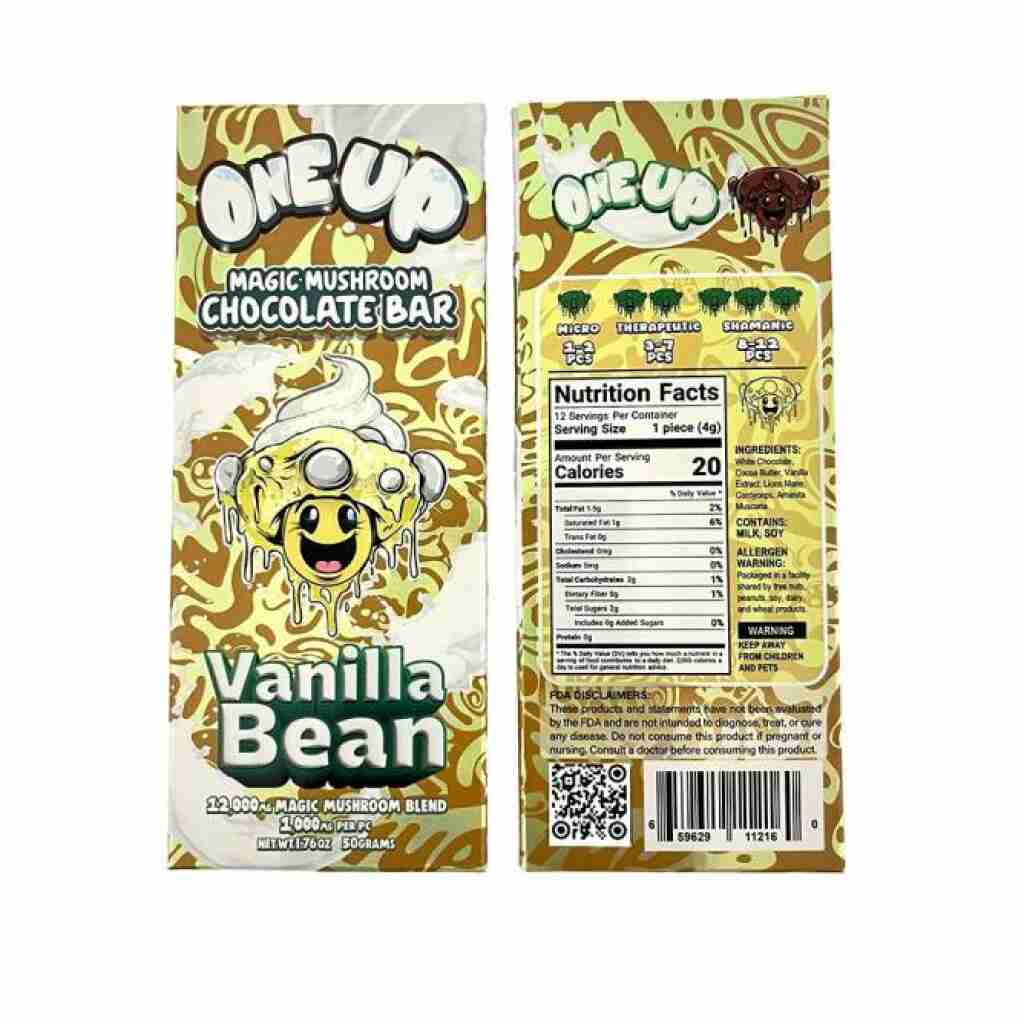 One Up Magic Mushroom Chocolate Bar 12000mg 12pc Vanilla Bean