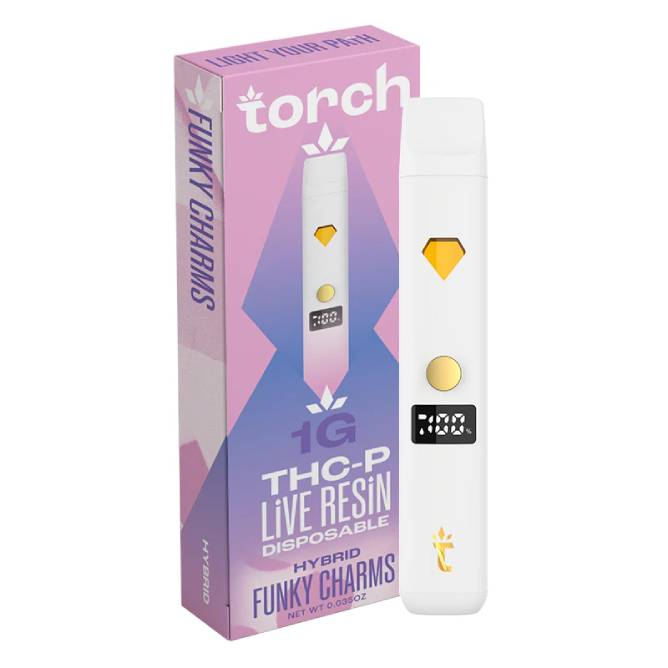 torch live resin thcp disposable 1g funky charms