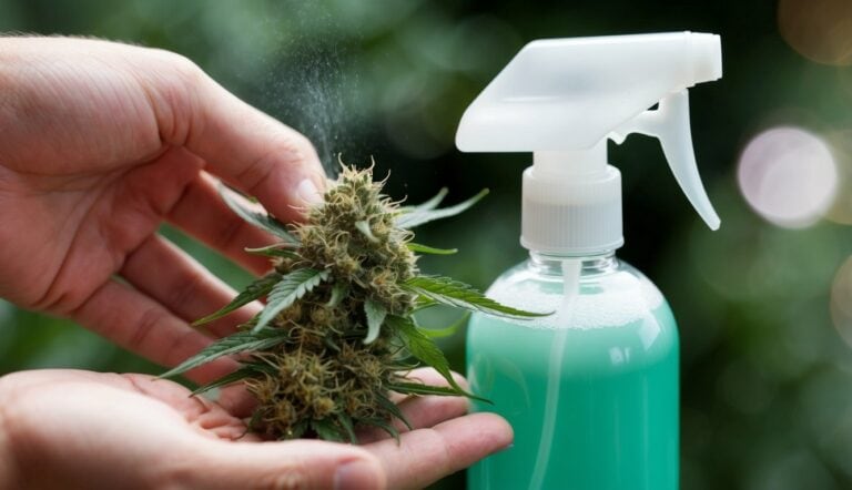 thca flower and spray bottle