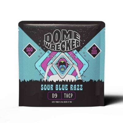 DomeWrecker Delta-9 THCP Vegan Gummies 500mg 1pc Sour Blue Razz
