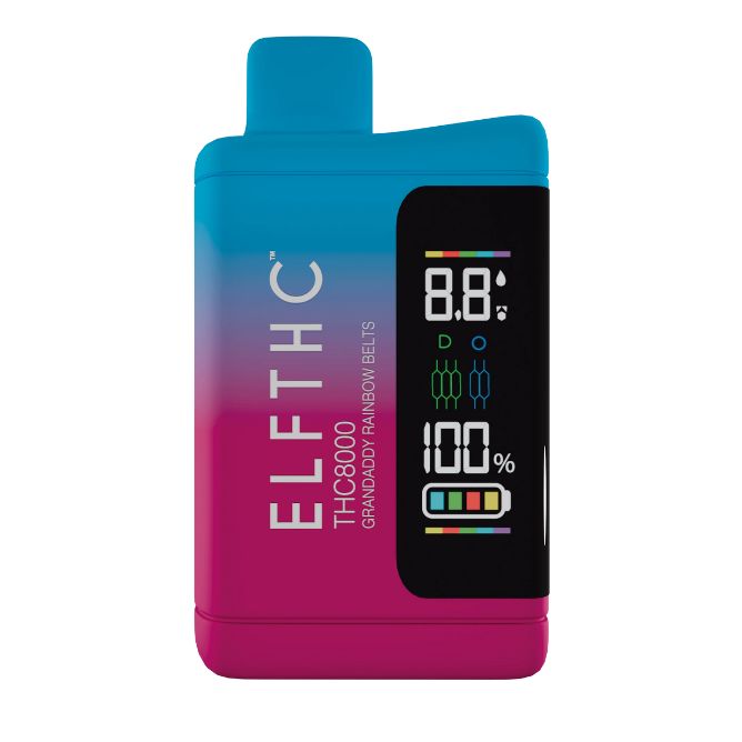 ELF THC 8000 Phantom Blend Disposable 8g - Grandaddy Rainbow Belts