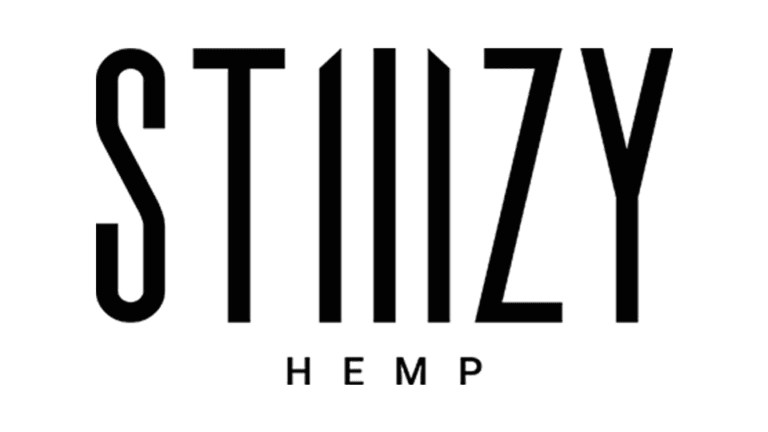Black logo with the word STIIIZY in bold capital letters above the smaller word HEMP.