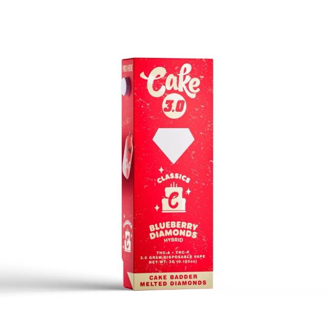 Cake Classics THCa + THCP Disposable Vape 3g Blueberry Diamonds