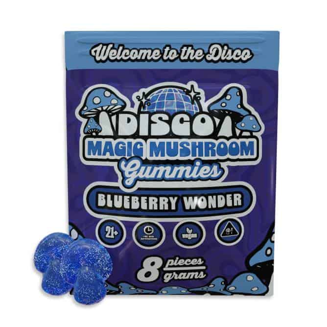 Disco Magic Mushroom Gummies 8pc Blueberry Wonder